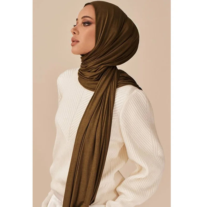 Hijab Jersey Coton Modal Doux pour Femme